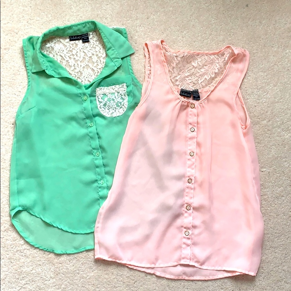 COPY - 🛍Set of 2 Sirens Sheer Tanks